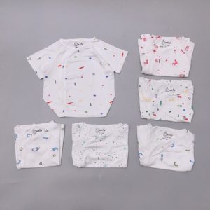 Bexiu drop-printed short-sleeve newborn baby shirt for babies from 3-9kg