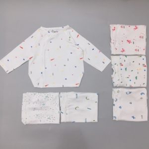 Bexiu long-sleeve newborn baby shirt with drop print for babies from 3-9kg