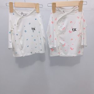 Bexiu long-sleeve newborn baby shirt with drop print for babies from 3-9kg