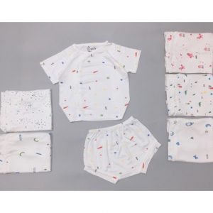 High-end Bexiu newborn baby diaper set with short sleeves